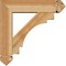 Ekena Millwork Merced Arts and Crafts Rough Sawn Bracket w/ Offset Brace, Western Red Cedar, 6"W x 22"D x 22"H BKT0604X22X22MRC03RWR - alternate 2